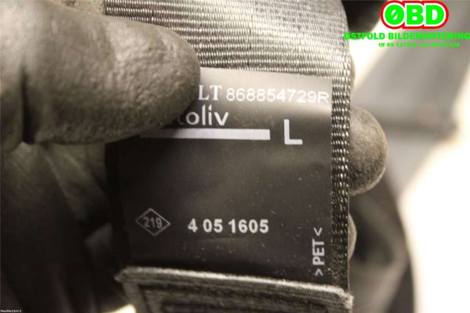 Airbag beltestrammer til Renault Captur 2013-2020 (Type I)  (RENAULT|868850945R|868856883R|868854729R)