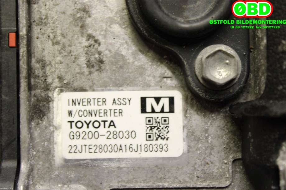 Inverter elbil til Toyota Prius +7 2012-2020 (Type III) (stasjonsvogn) (stasjonsvogn) (TOYOTA|G920029015||G920028030)