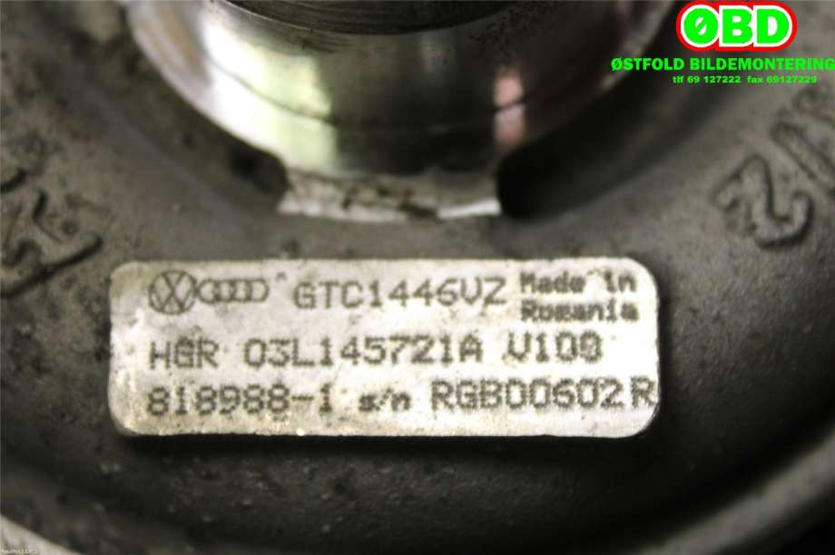 Turbo til Audi A4 2007-2014 (Type IV) (B8) (B8) (AUDI|03L 145 721 A||03L145721A)