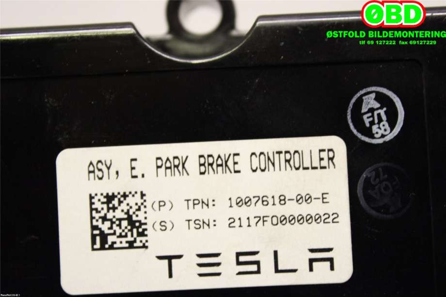 Styreenhet elektrisk parkbrems (EPB - Electric Parking Brake) til Tesla Model X 2016-->>  (TESLA|100761800E|)