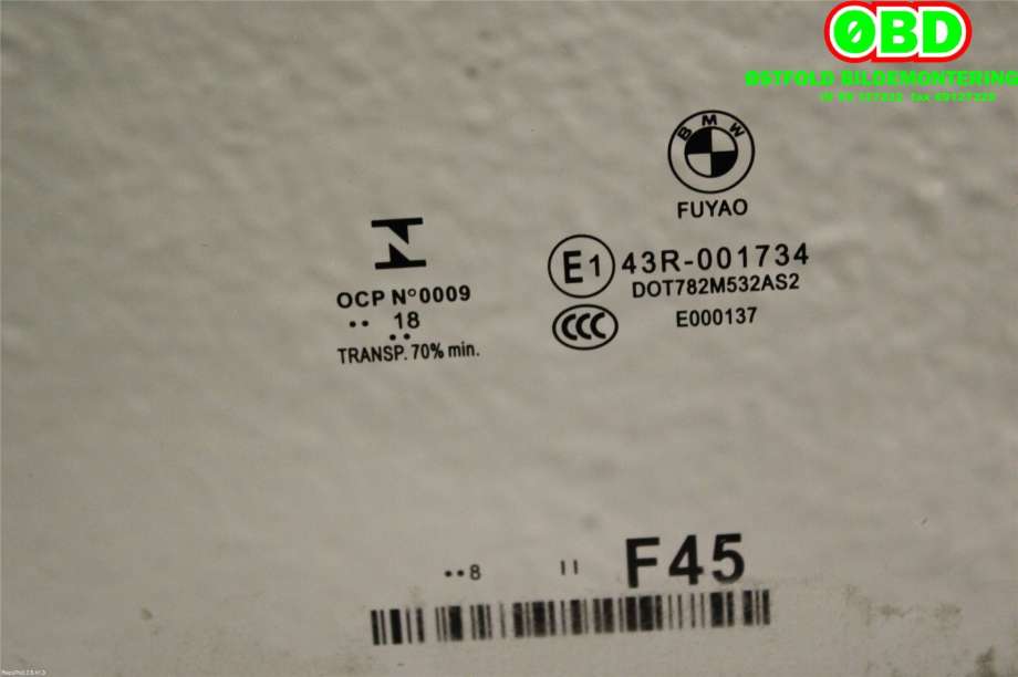 Siderute venstre bak til BMW 2-Serie 2014-2021 (F22/F23) (F22/F23) (BMW|51 35 7 296 393|)