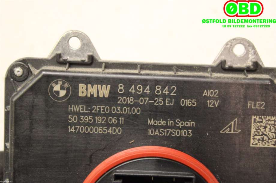 Styreenhet xenon/ballast til BMW 2-Serie 2014-2021 (F22/F23) (F22/F23) (BMW|63 11 8 494 844||8494842)