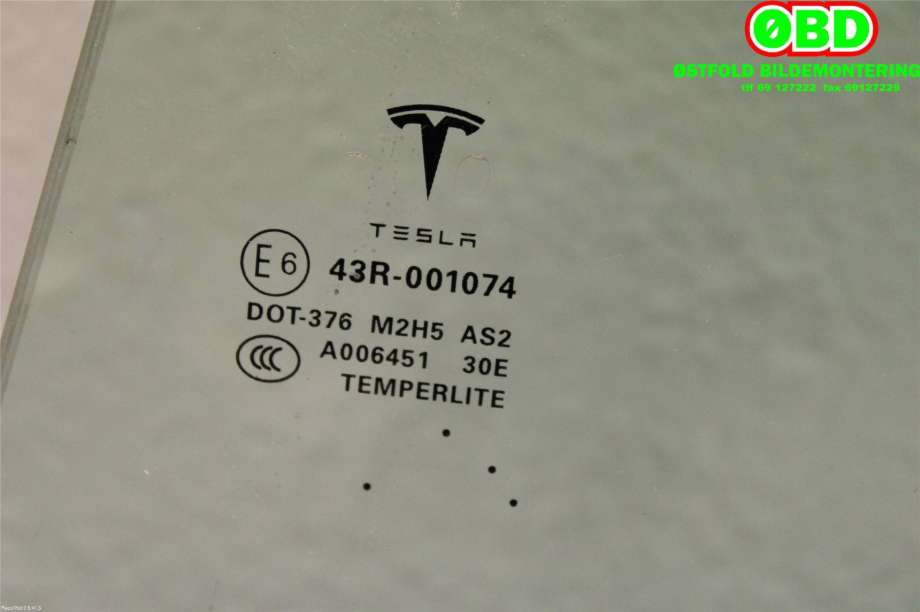 Siderute venstre bak til Tesla Model S 2013-2016 (Fase 1)  (TESLA|6006335-00-B|)