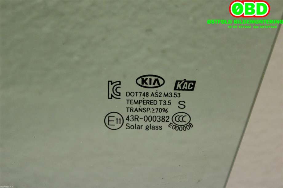 Siderute venstre foran til Kia Soul 2014-2019 (Type II)  (KIA|82411B2050|)