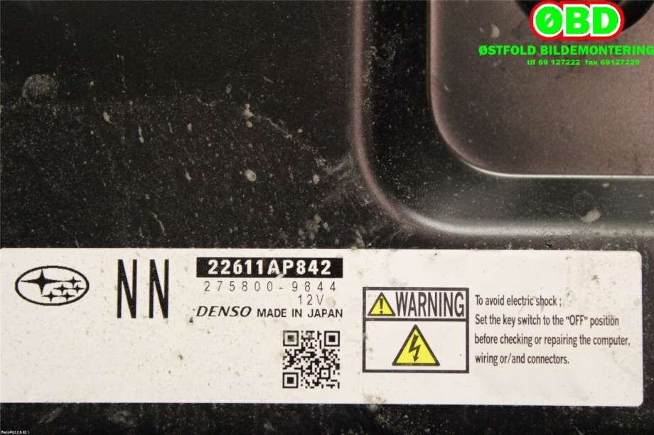 Styreenhet motor til Subaru Outback 2009-2014 (Type IV)  (SUBARU|22611AP842|)