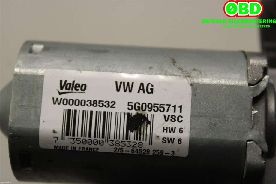 Viskermotor bakrute til VW Golf VII 2012-2017 (Fase 1)  (VOLKSWAGEN|5G0 955 711 A|5G0 955 711 C|5G0955711)