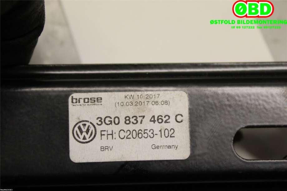 Ruteheis til VW Passat 2015-2019 (Fase 1) (B8) (B8) (VOLKSWAGEN|3G0 837 462 C||3G0837462C)