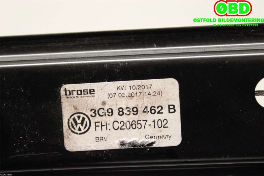 Ruteheis til VW Passat 2015-2019 (Fase 1) (B8) (B8) (VOLKSWAGEN|3G9 839 462 B||3G9839462B)
