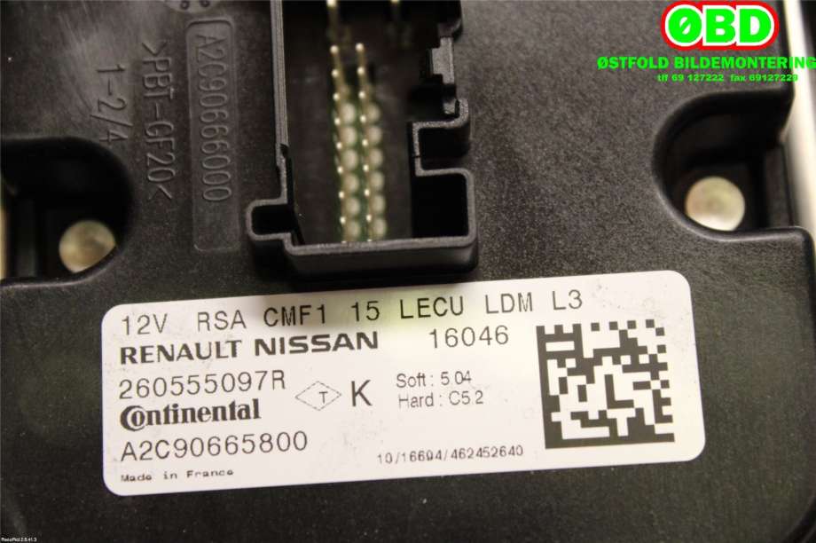 Styreenhet xenon/ballast til Renault Megane 2016-->> Type IV  (RENAULT MEGANE GT|260E47710R|260556623R|260555097R)