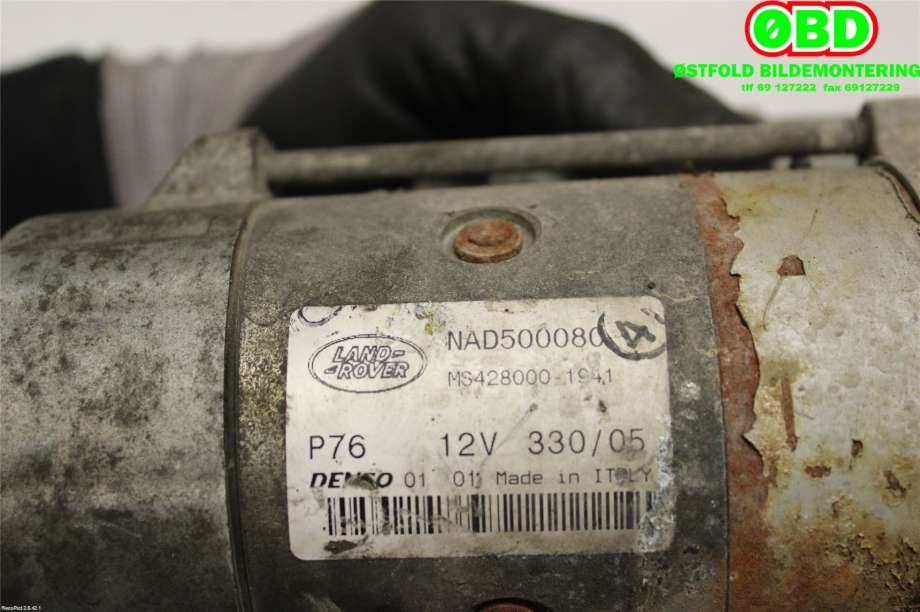 Starter diesel til Land Rover Range Rover Sport 2005-2013  (LAND-ROVER|NAD500080|LR087021)