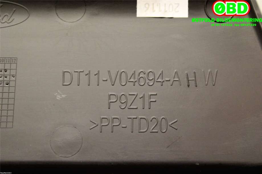 Hanskerom til Ford Transit Connect 2013-2018 Type II, Fase 1 (FORD|2401536||DT11V04694AHW)