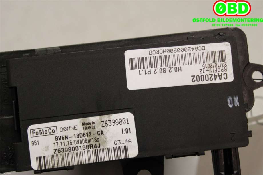 Varmeapparat register til Ford Transit Connect 2013-2018 Type II, Fase 1  (FORD|1786199||BV6N18D612CA)