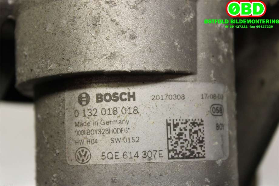 Bremsefordeler til VW Passat 2015-2019 (Fase 1) (B8) (B8) (VOLKSWAGEN|5QE 614 307 E|5QE 614 307 H|5QE614307E)
