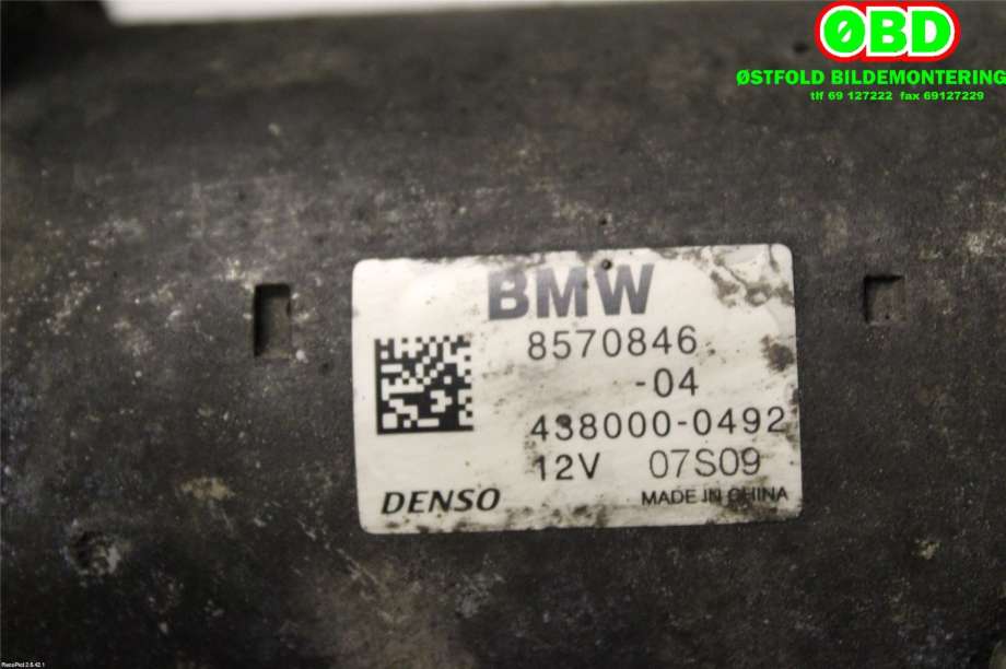 Starter diesel til BMW 5-Serie 2010-2017 (F10/F11) (F10/F11) (BMW|12 41 8 570 846|)