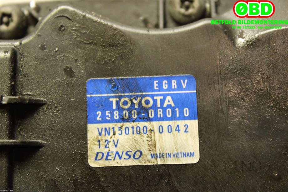 EGR-ventil til Toyota Avensis 2009-2015 (Type III, Fase 1)  (TOYOTA|258000R010|)