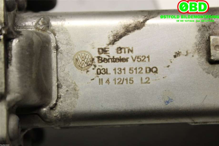EGR-kjøler til VW Caddy 2010-2015 (Type III, Fase 2)  (03L 131 512 DQ||03L131512DQ)