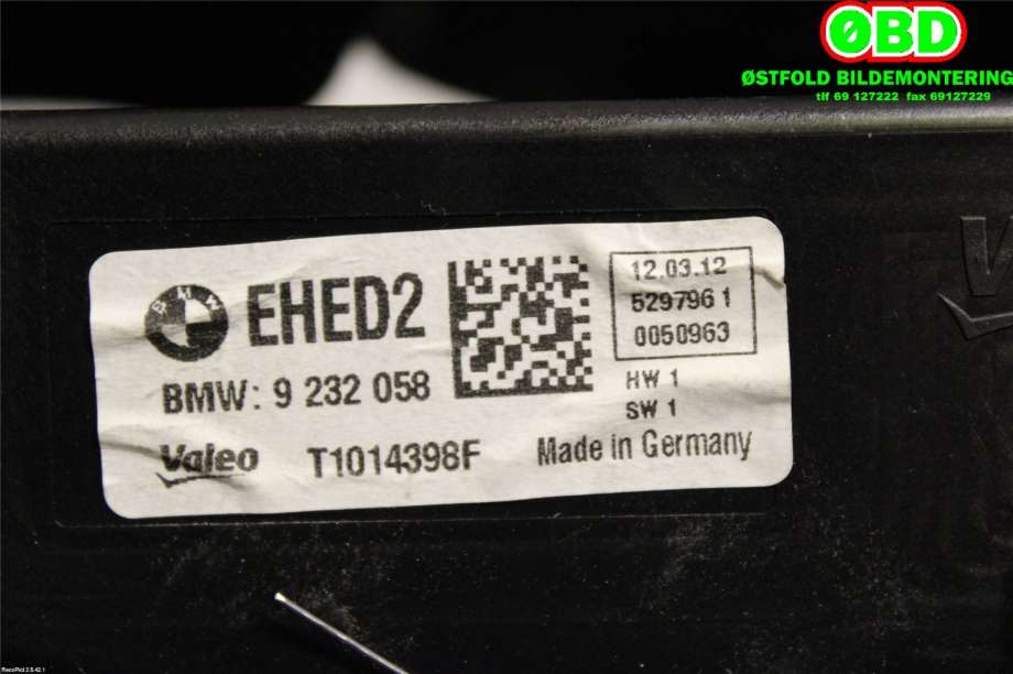 Varmeapparat register til BMW 3-Serie 2012-2018 (F30/F31/F34) (F30/F31/F34) (BMW|64 11 9 232 058|)