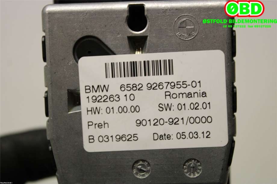 Bryter diverse til BMW 3-Serie 2012-2018 (F30/F31/F34) (F30/F31/F34) (BMW|65 82 9 267 955||65829267955)