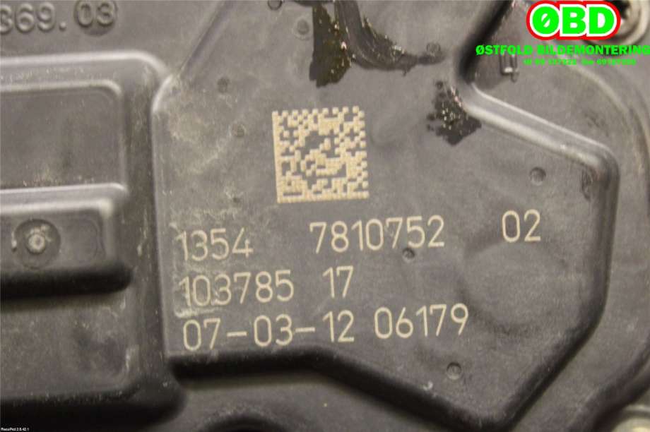 Spjeldhus til BMW 3-Serie 2012-2018 (F30/F31/F34) (F30/F31/F34) (BMW|13 54 7 810 752||13547810752)