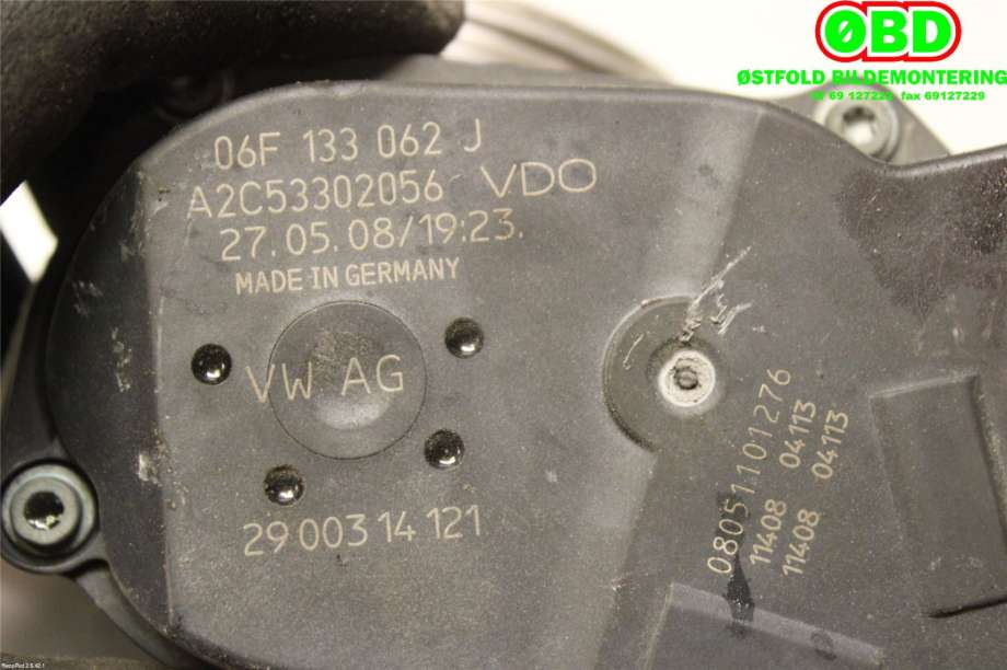 Spjeldhus til Audi A4 2007-2014 (Type IV) (B8) (B8) (AUDI|06F 133 062 Q|06F 133 062 AG|06F133062J)