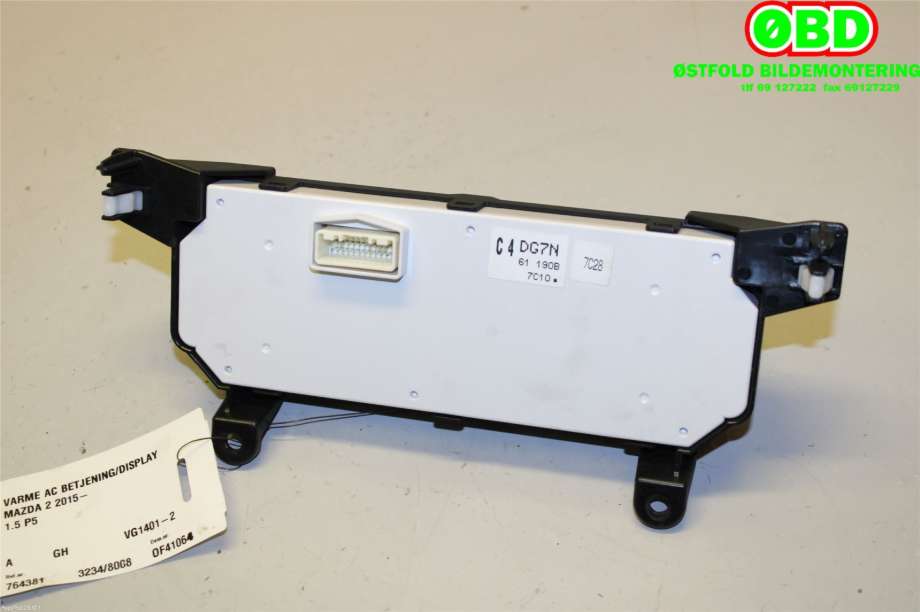 Varmeapparat betjening til Mazda 2 2015-2019 (Type III, Fase 1) (MAZDA|DG7N61190A|)