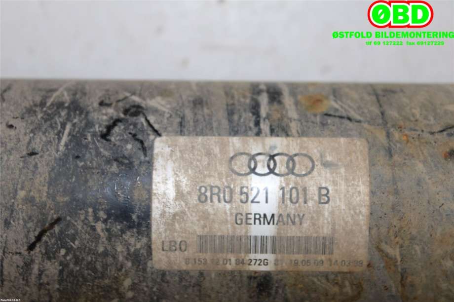 Mellomaksel til Audi Q5 2008-2012 (Type I, Fase 1)  (AUDI|8R0 521 101 B||8R0521101B)