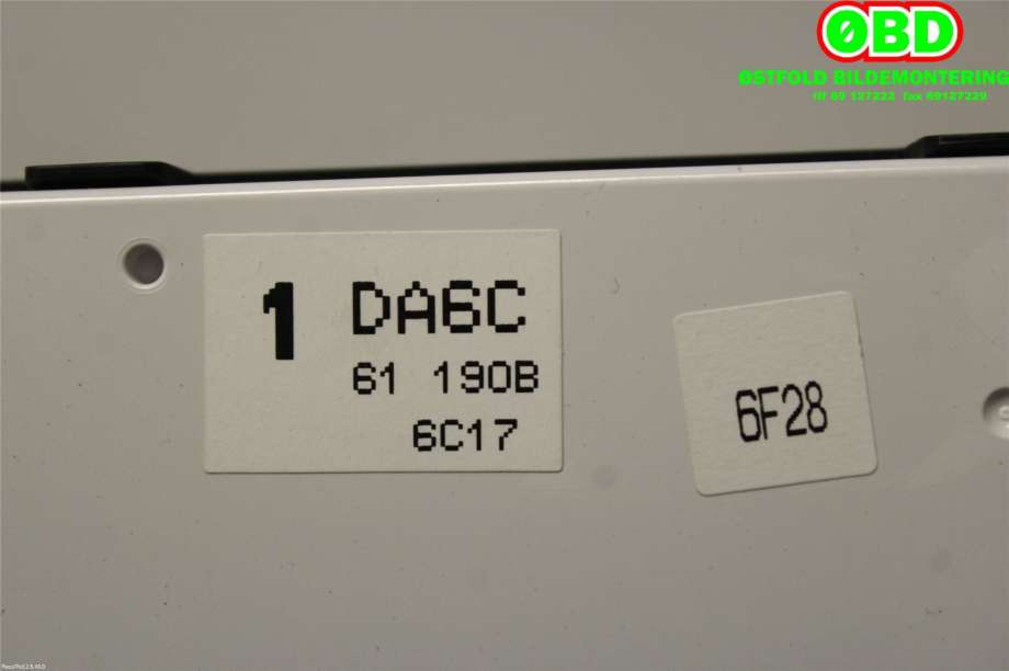 Varmeapparat betjening til Mazda 2 2015-2019 (Type III, Fase 1)  (MAZDA|DA6C61190B|)