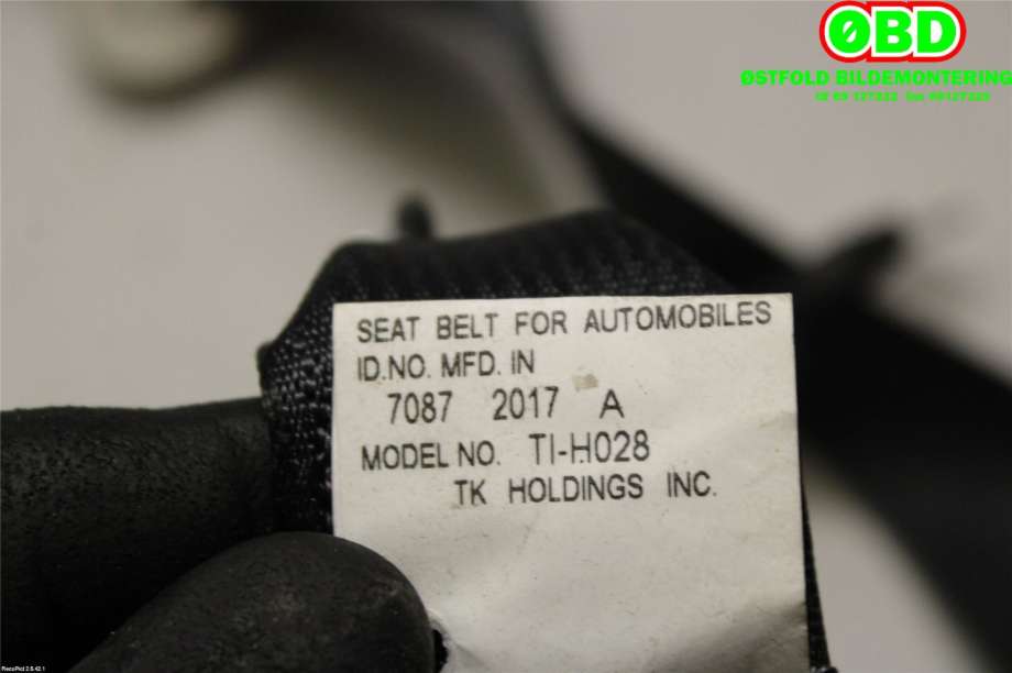 Airbag beltestrammer til Mazda 2 2015-2019 (Type III, Fase 1) (MAZDA|DA6A57L30B|)