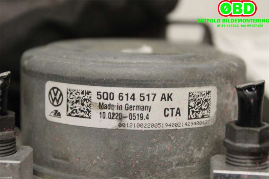 ABS sentral til Audi A3 2012-2016 (Type III, Fase 1)  (AUDI|5Q0614517AK|)