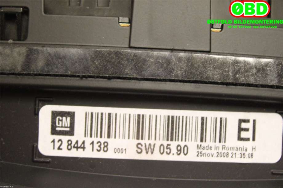 Instrumentpanel til Opel Insignia A 2009-2014  (OPEL|12844138|12 60 145)