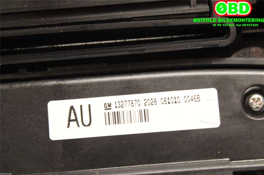 Varmeapparat betjening til Opel Insignia A 2009-2014  (OPEL||13277870)