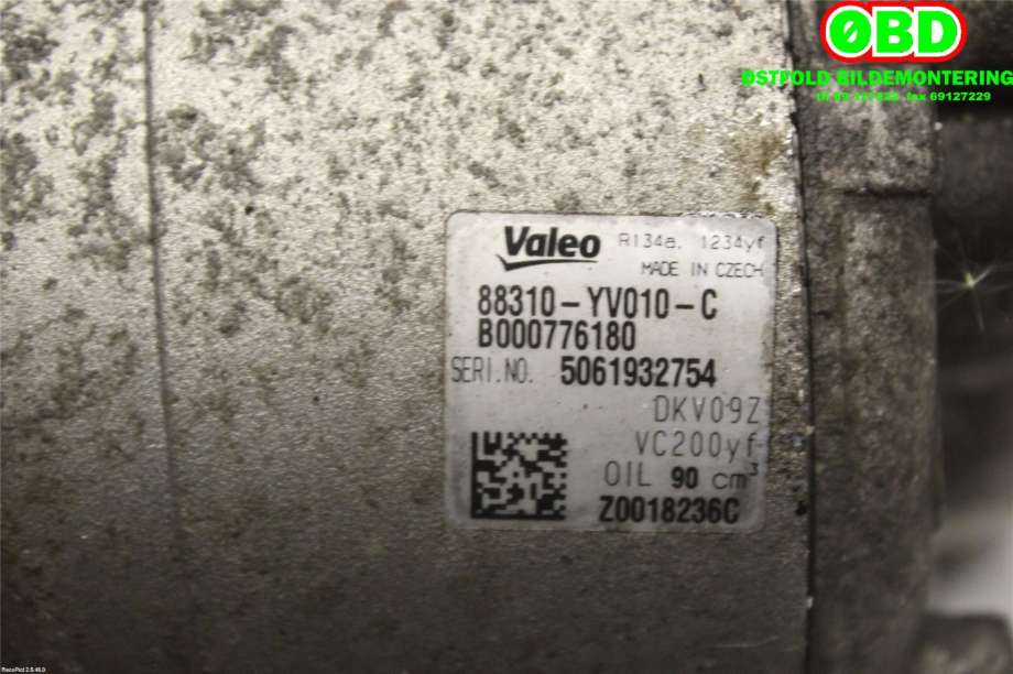 Aircondition kompressor til Citroën C1 2014-->> (Type II)  (CITROEN|B000776180|)