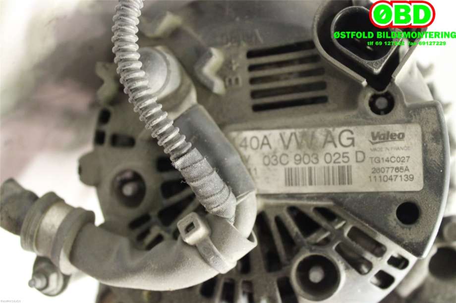 Dynamo til VW Golf VI 2008-2012  (VOLKSWAGEN|03C 903 025 DX||03C903025D)