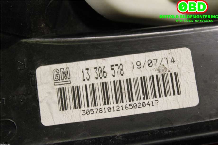 Baklykt høyre til Opel Astra J 2010-2015 (OPEL|13319948|)