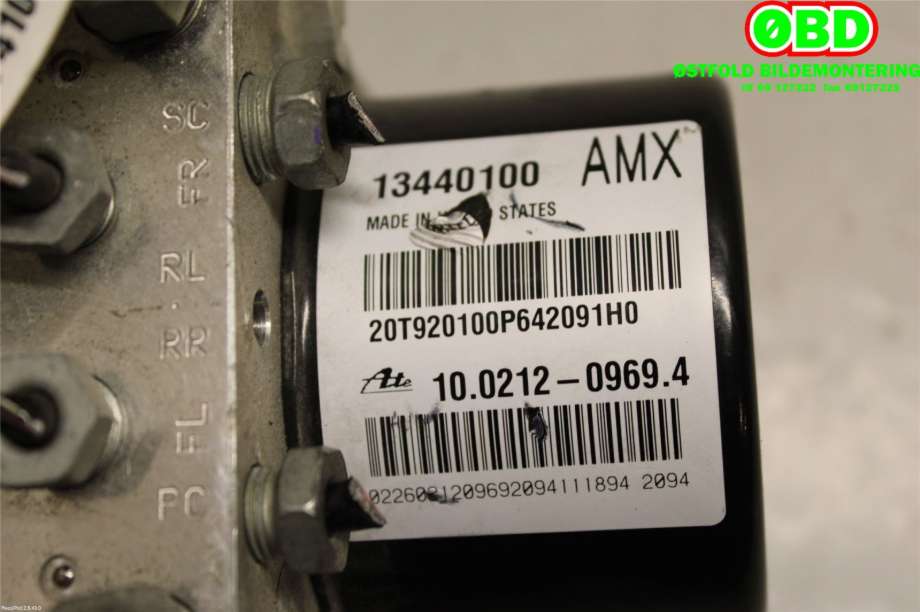 ABS sentral til Opel Astra J 2010-2015 (OPEL|13384014|530043|13440100)