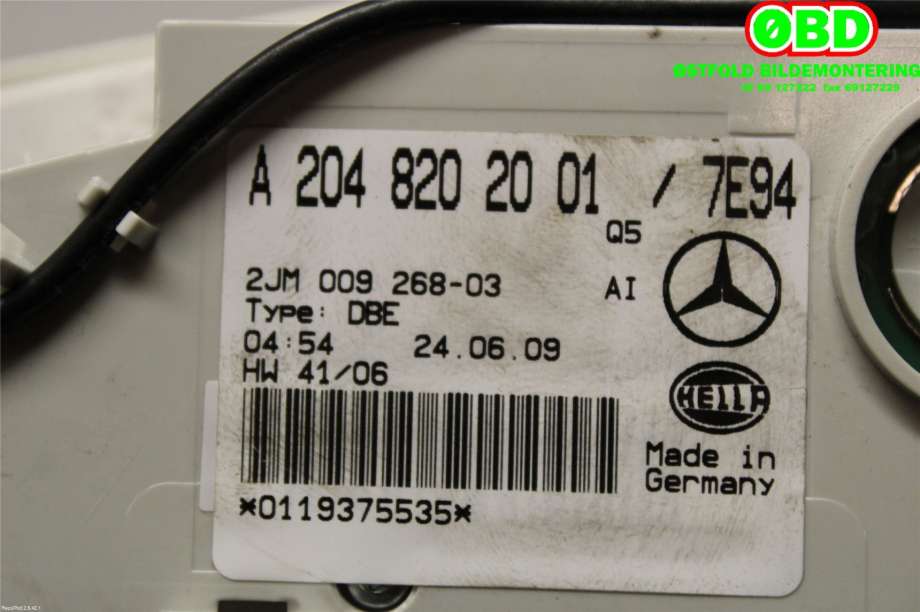 Tak konsoll til Mercedes GLK 2008-2015 (X204) (X204) (MERCEDES|A 204 820 20 01||2048202001)