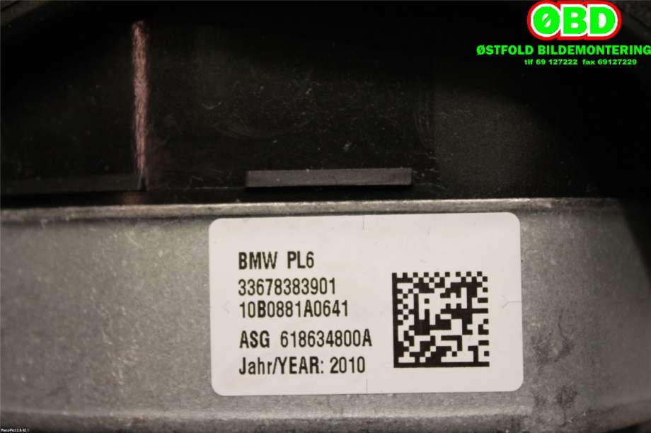 Airbag rattpute til BMW 5-Serie 2010-2017 (F10/F11) (F10/F11) (BMW|32 30 6 783 839|)