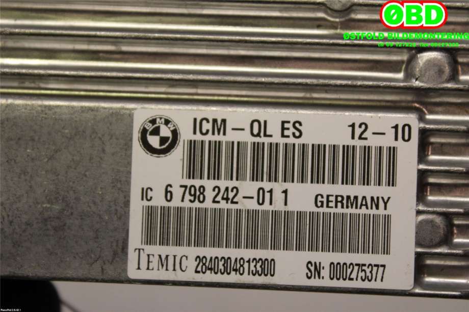 Styreenhet diverse til BMW 5-Serie 2010-2017 (F10/F11) (F10/F11) (BMW|34 52 6 799 712||6798242)