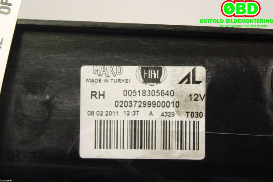 Baklykt høyre til Fiat Doblo 2010-->> (Type II)  (FIAT|51830564|)
