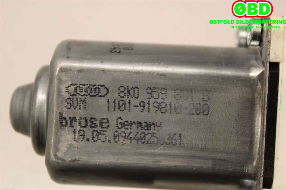 Ruteheis venstre foran til Audi Q5 2008-2012 (Type I, Fase 1)  (AUDI|8K0 959 801 B||8K0959801B)