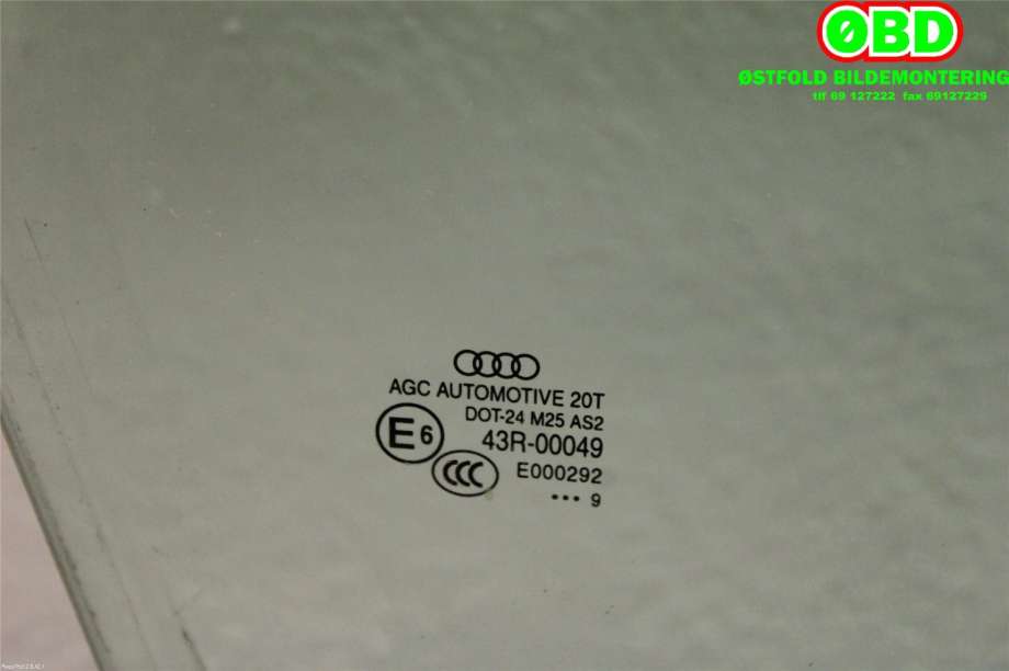 Siderute høyre foran til Audi Q5 2008-2012 (Type I, Fase 1)  (AUDI|8R0 845 202 B|)