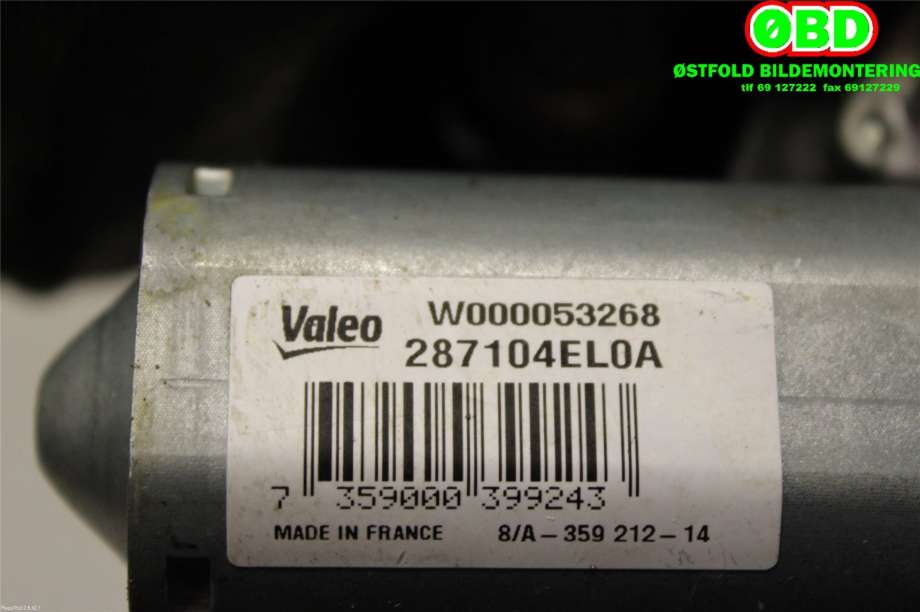 Viskermotor bakrute til Nissan Qashqai 2014-2021 (Type II)  (NISSAN|287104EL0A|W000053268)