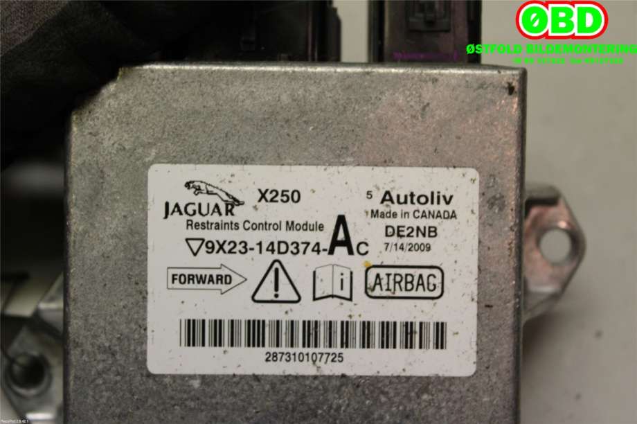 Airbag elektronikk til Jaguar XF 2008-2015 (X250) (X250) (JAGUAR|C2Z16639||9X2314D374AC)
