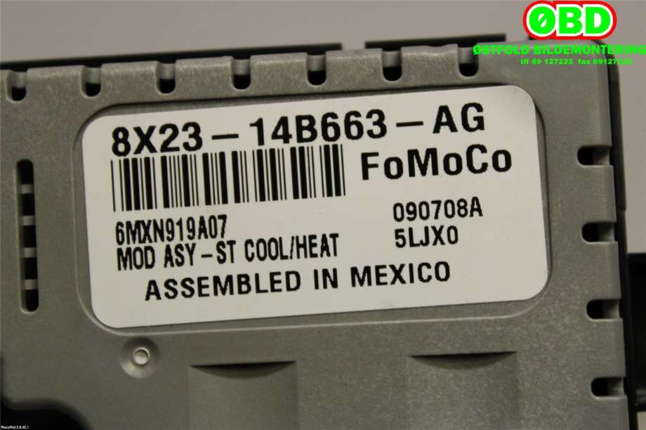 Styreenhet diverse til Jaguar XF 2008-2015 (X250) (X250) (JAGUAR|C2P19022|C2Z25605|8X2314B663AG)