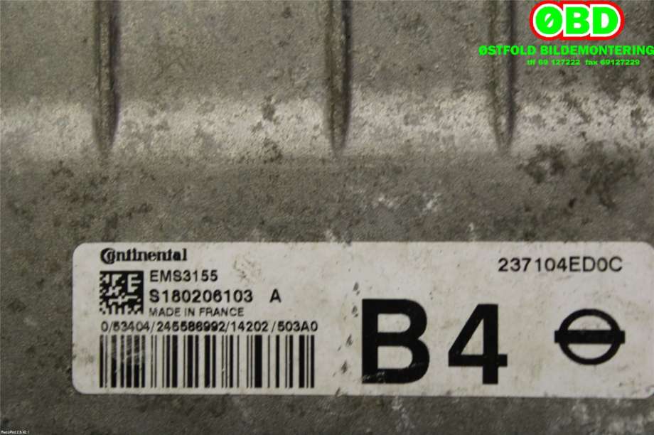 Styreenhet motor til Nissan Qashqai 2014-2021 (Type II)  (NISSAN|237104ED0C|)