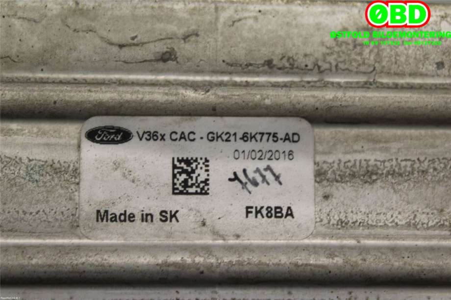 Intercooler til Ford Transit Custom 2013-2023 (Type I)  (FORD|2146189|GK216K775AE|GK216K775AD)