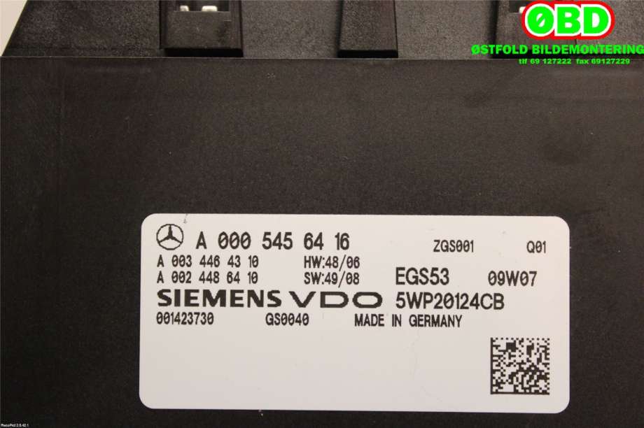 Styreenhet diverse til Mercedes E-Klasse 2009-2013 (Fase 1) (W212) (W212) (MERCEDES||0005456416)