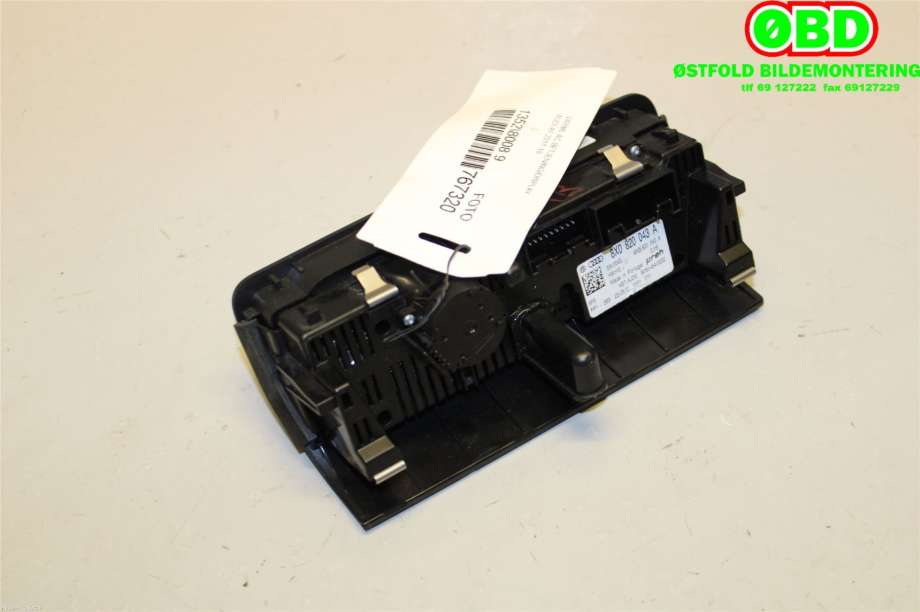Varmeapparat betjening til Audi A1 2010-2014 (Type I, Fase 1)  (8X0 820 043 B||8X0820043A)