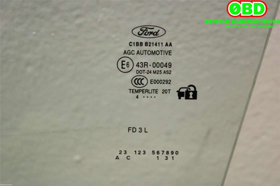 Siderute venstre foran til Ford Fiesta 2013-2017 (Type VI, Fase 2)  (FORD|1801402|)