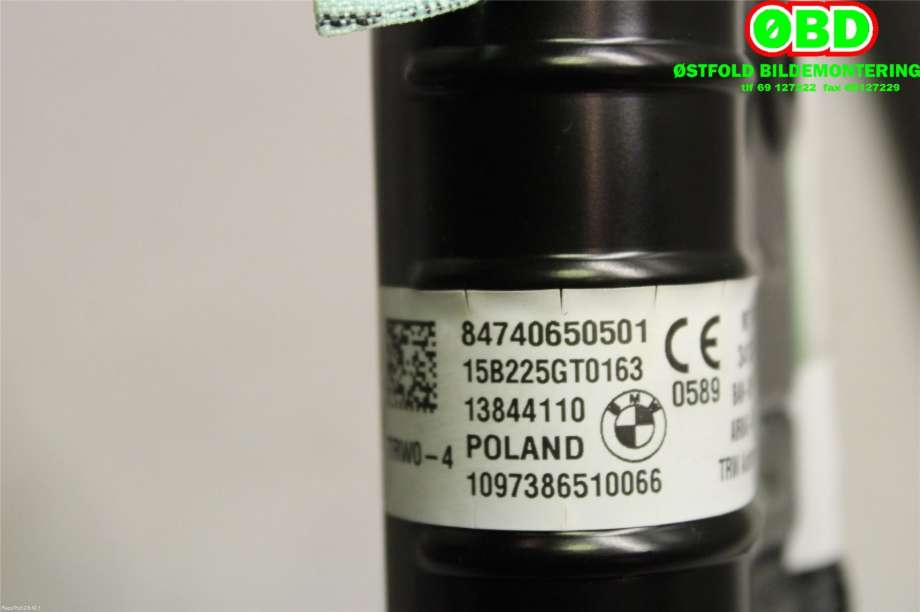 Airbag gardin venstre til BMW i3 2013-2022  (BMW|72 12 7 406 505||84740650501)